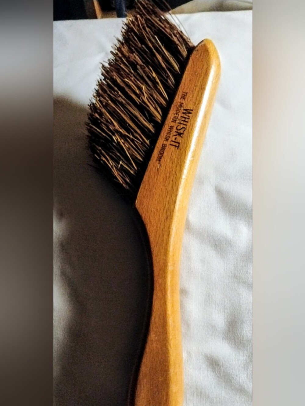 Vintage Whisk It The Modern Whisk Broom Wood Handle Natural Fiber Brush